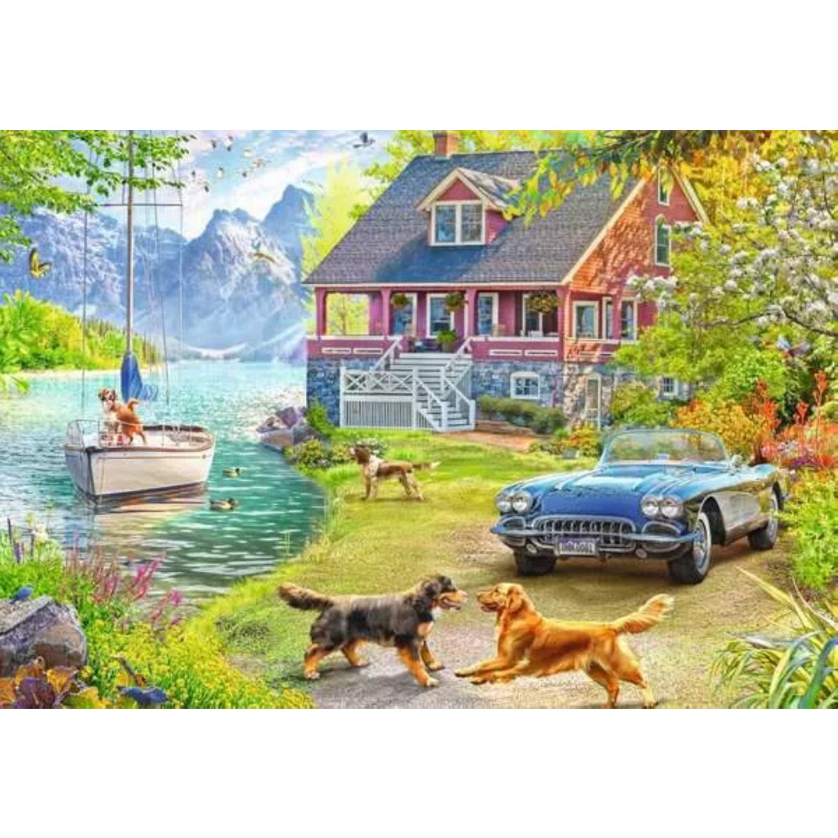 Ravensburger Puzzle 200 Teile Sommerhaus am See 42 x 29 cm