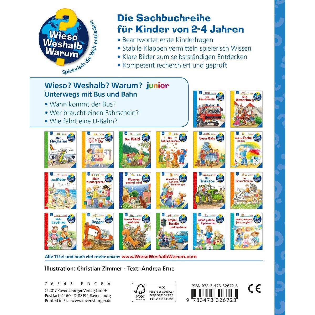 Ravensburger Wieso? Weshalb? Warum? junior, Band 63: Unterwegs mit Bus und Bahn