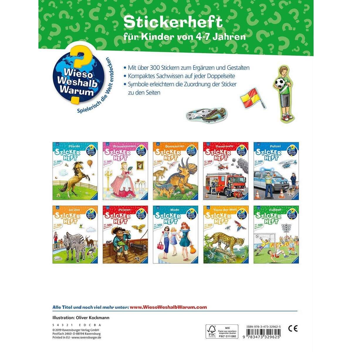 Ravensburger Wieso? Weshalb? Warum? Stickerheft - Fußball