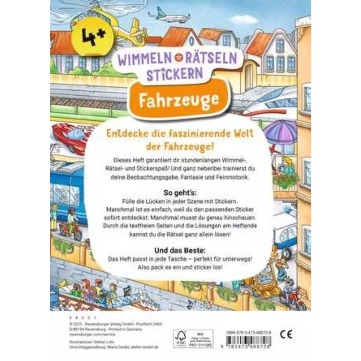 Ravensburger Wimmeln, Rätsel, Stickern: Fahrzeuge