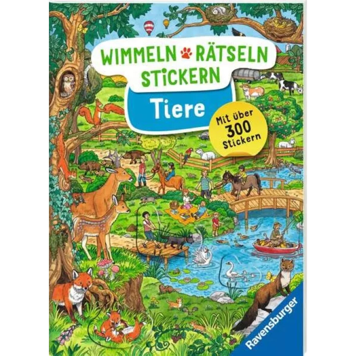 Ravensburger Wimmeln, Rätsel, Stickern: Tiere
