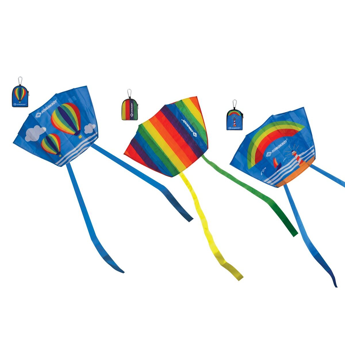 Schildkröt Flugdrachen Pocket Kite L, 1 Stück, 3-fach sortiert