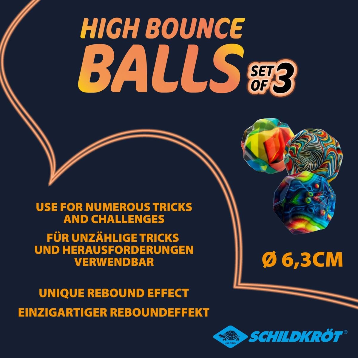 Schildkröt High Bounce Balls 3er Set