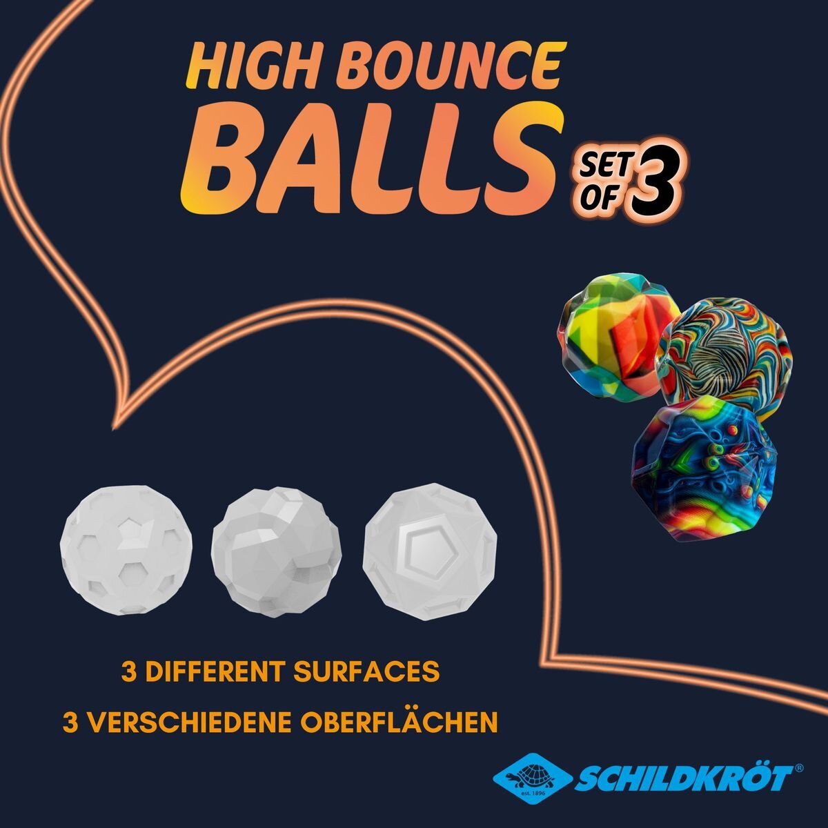 Schildkröt High Bounce Balls 3er Set