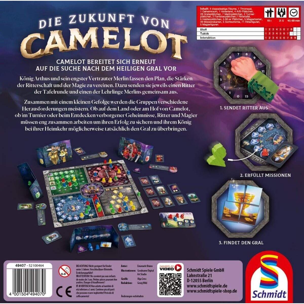 Schmidt Spiele Die Zukunft von Camelot, Familienspiel