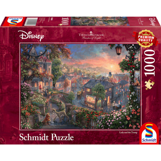 Schmidt Spiele Puzzle - Thomas Kinkade Disney Susi & Strolch, 1000 Teile