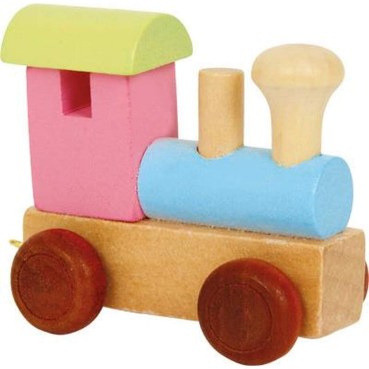 small foot Buchstabenzug Lokomotive, bunt