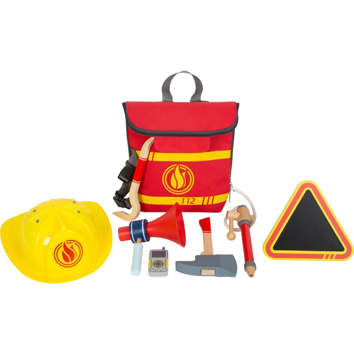 small foot Feuerwehrrucksack mit Set an Feuerwehrausrüstung