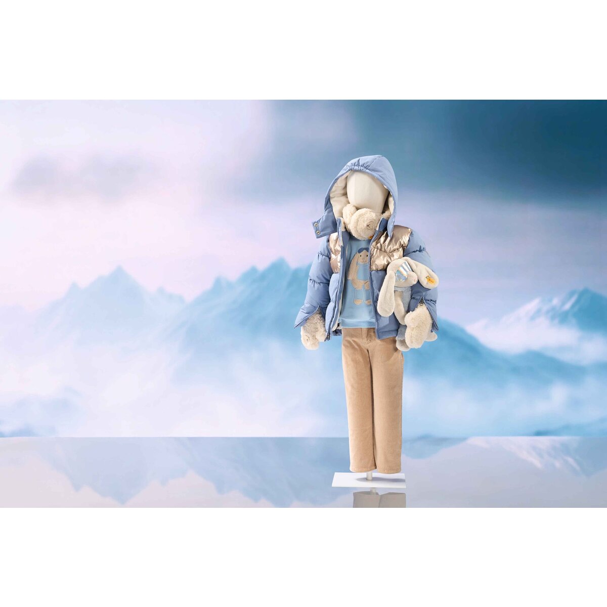 Steiff Skifahrer Hoppie Hase, 31 cm