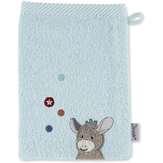 Sterntaler Waschhandschuh Esel Emmi mittelblau