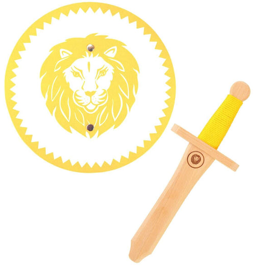 VAH Spielzeugmanufaktur Leopold - Miniset Schild/Schwert, gelb