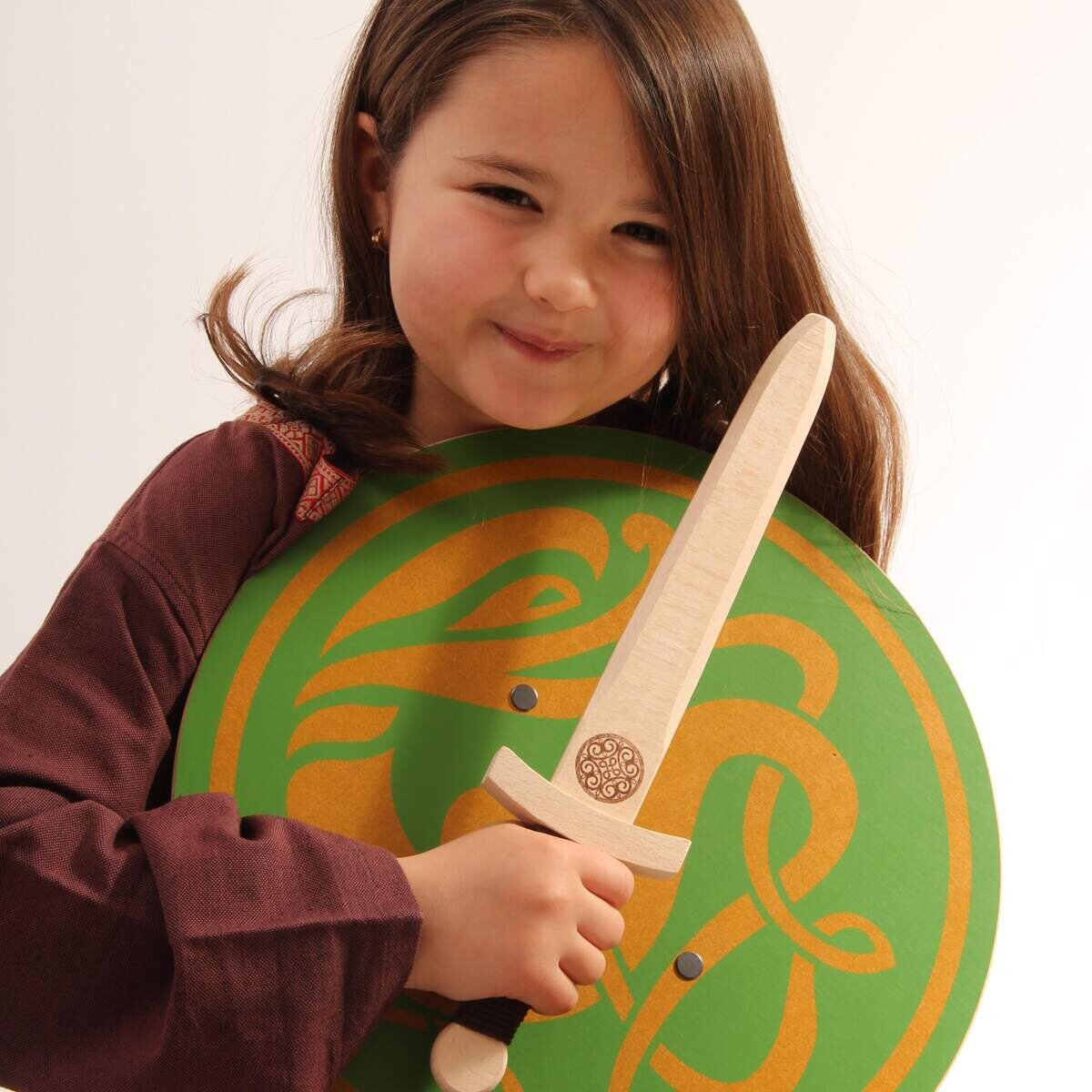 VAH Spielzeugmanufaktur Wiki-Dolchset mit Scheide aus Echtleder, 35 cm