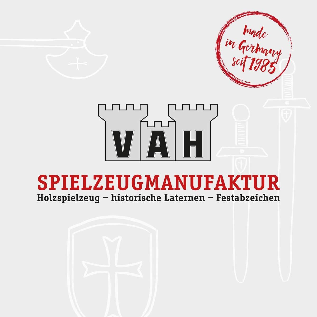 VAH Spielzeugmanufaktur Wiki-Dolchset mit Scheide aus Echtleder, 35 cm
