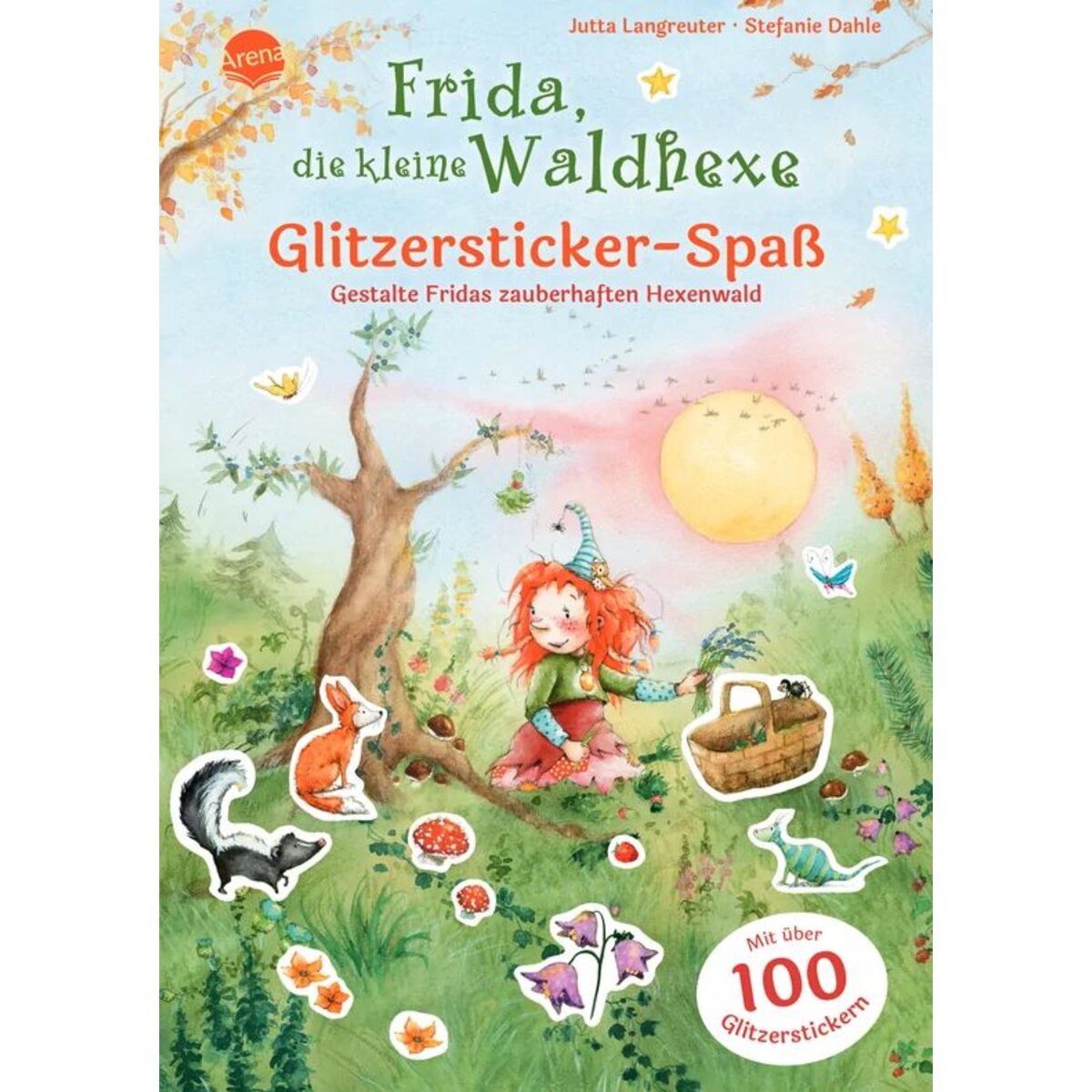 Arena Frida, die kleine Waldhexe. Glitzersticker-Spaß