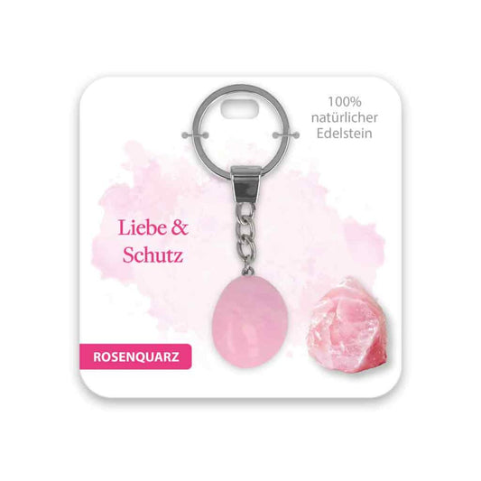 bb Klostermann Schlüsselanhänger Edelstein Rosenquarz