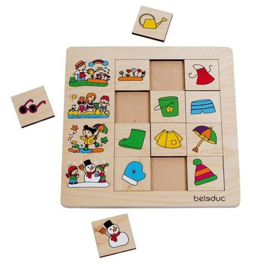 Beleduc Sortierpuzzle Jahreszeiten, 12 Teile