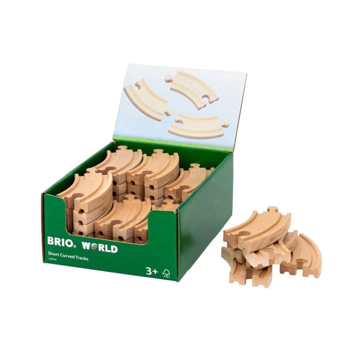 BRIO World Kurze gebogene Gleise (E1) (einzeln)