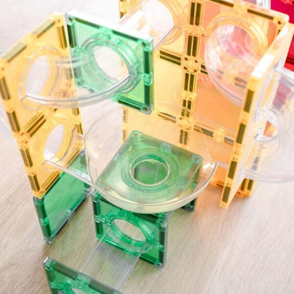 Connetix Magnetbausteine Erweiterungsset Kugelbahn Rainbow 66tlg.