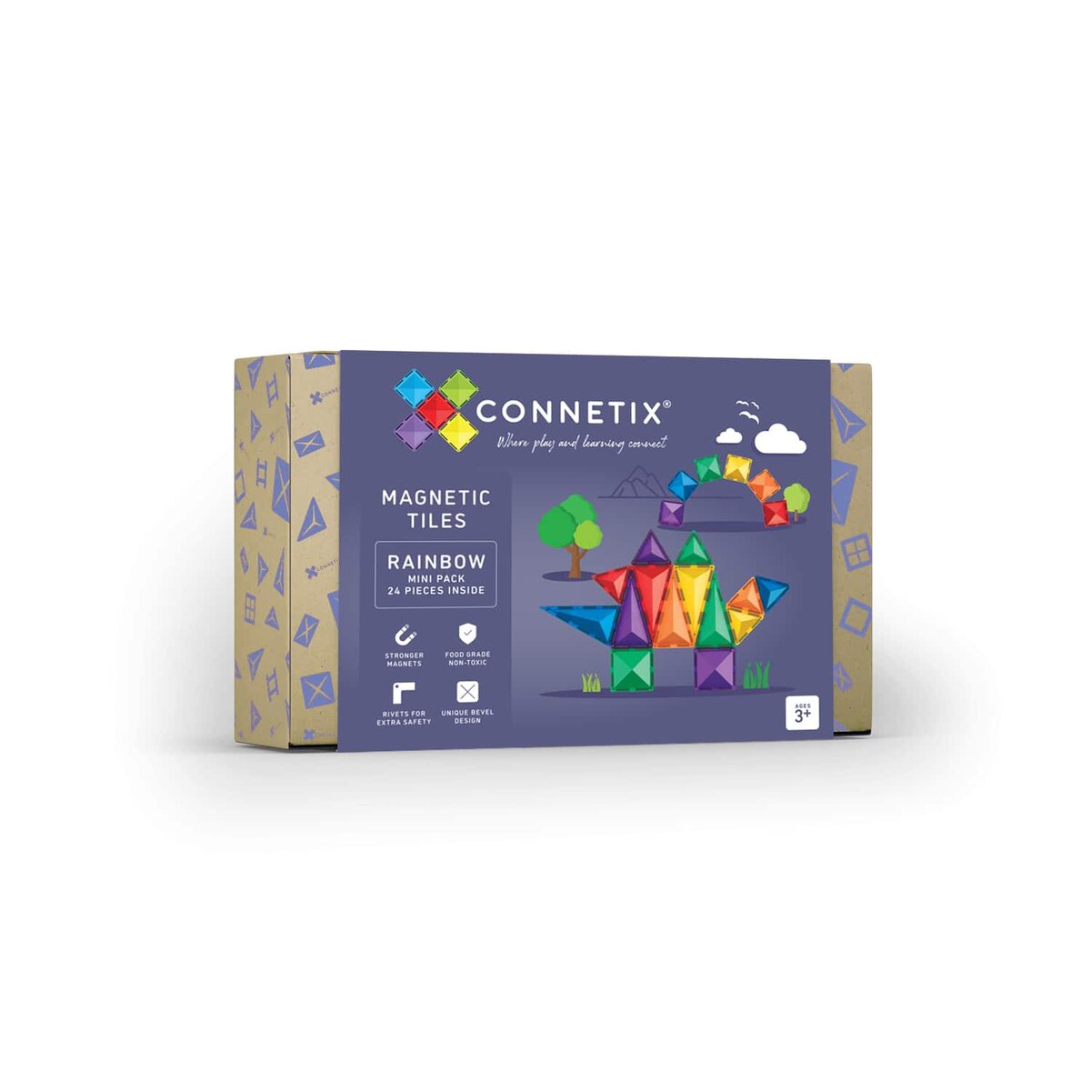 Connetix Regenbogen Mini Pack, 24 Teile