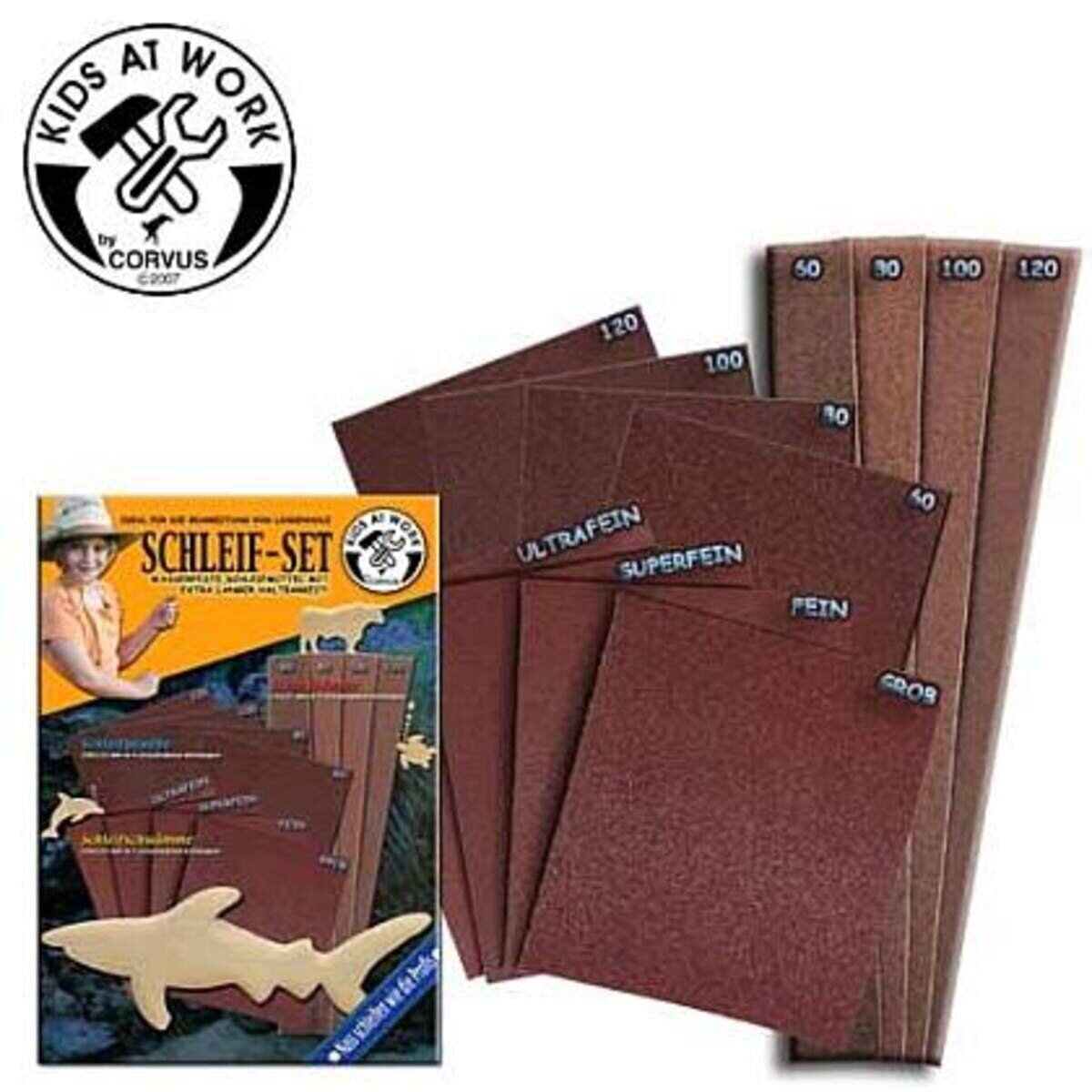 Corvus Kids at Work - Schleif-Set Kinder-Werkzeug