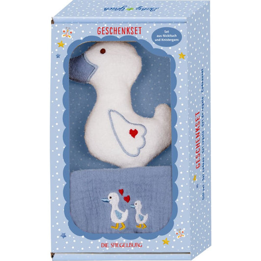 Die Spiegelburg Geschenkset Gans, hellblau - BabyGlück