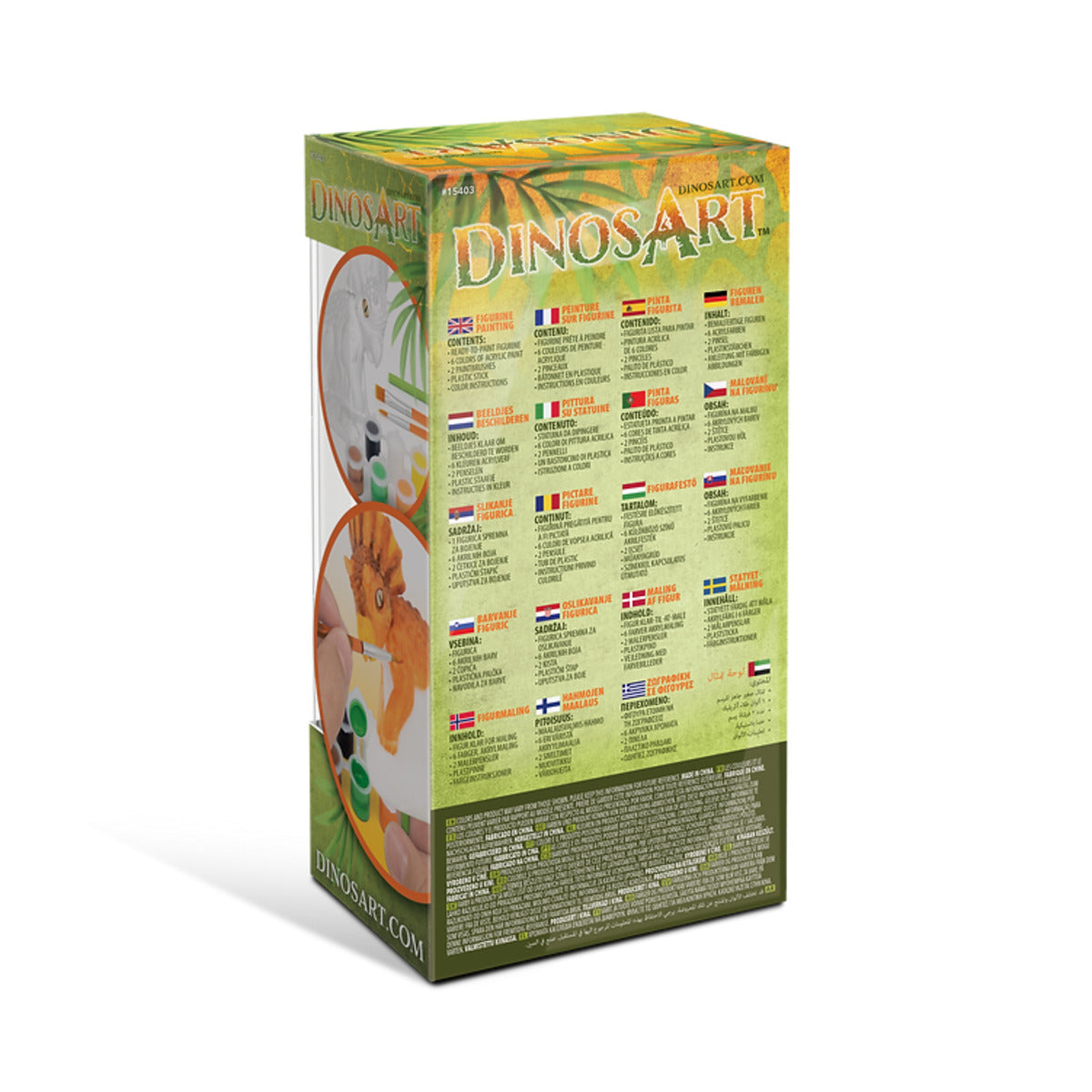 Dinosart Dino-Figur Triceratops zum Bemalen