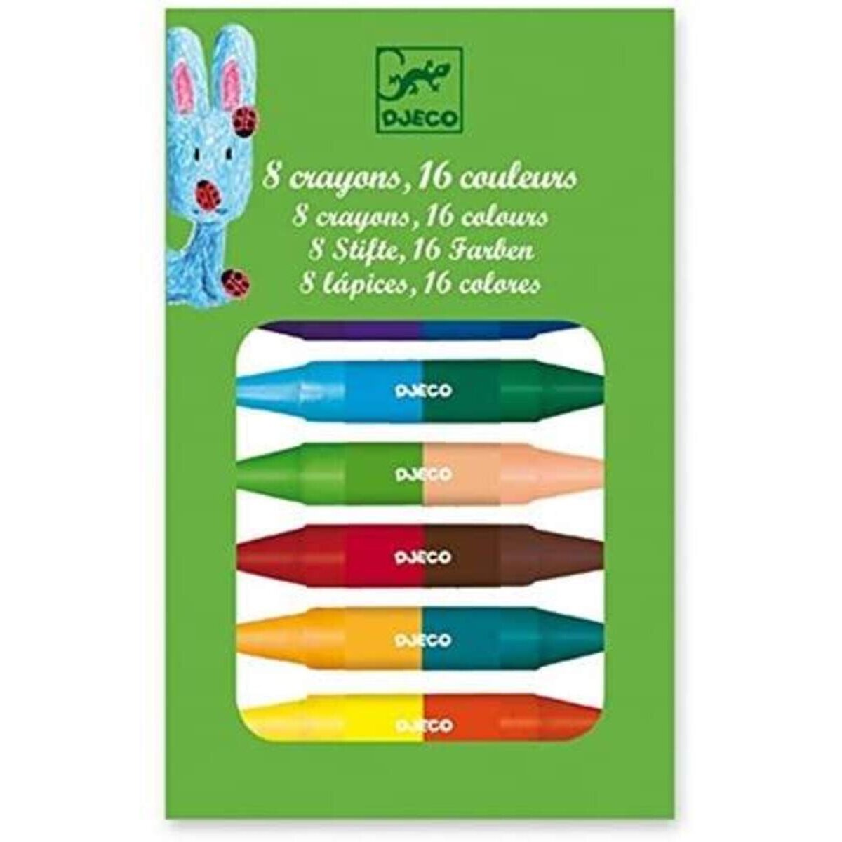 Djeco Farben: 8 Doppelstifte