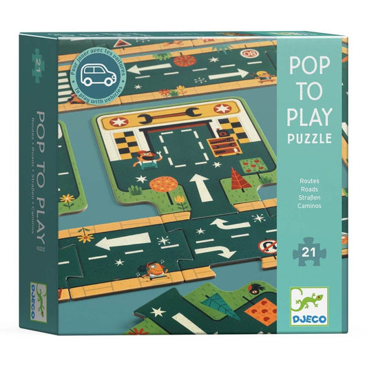 Djeco Bodenpuzzle: Straßen, 21 Teile
