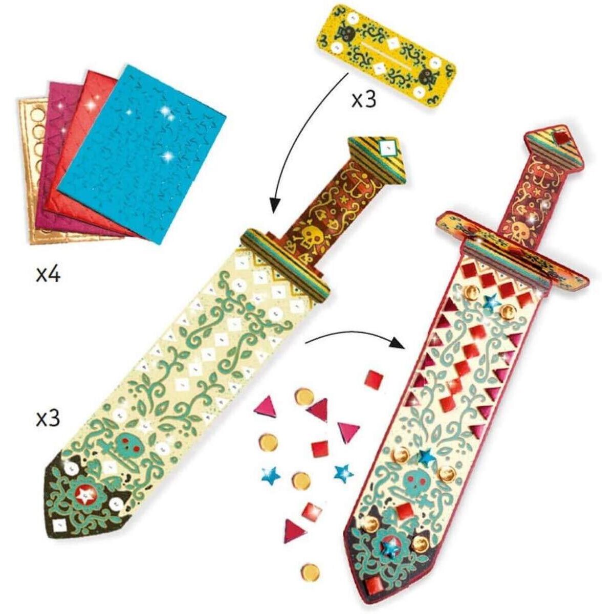Djeco DIY: Mosaik Piratenschwerter