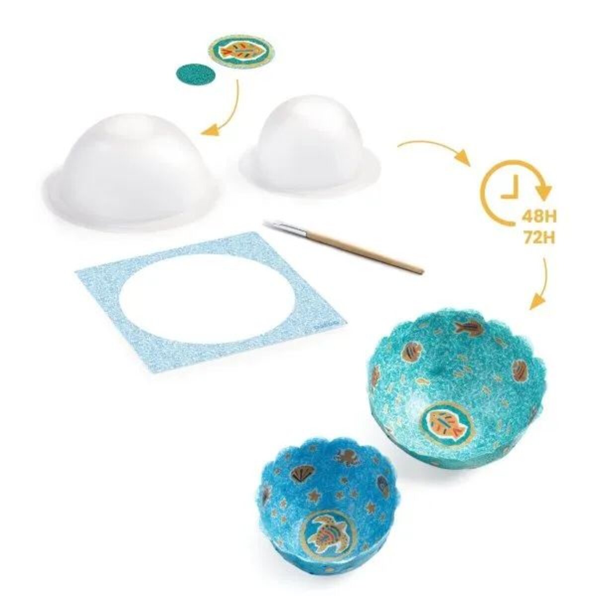 Djeco DIY: Schalen basteln blau