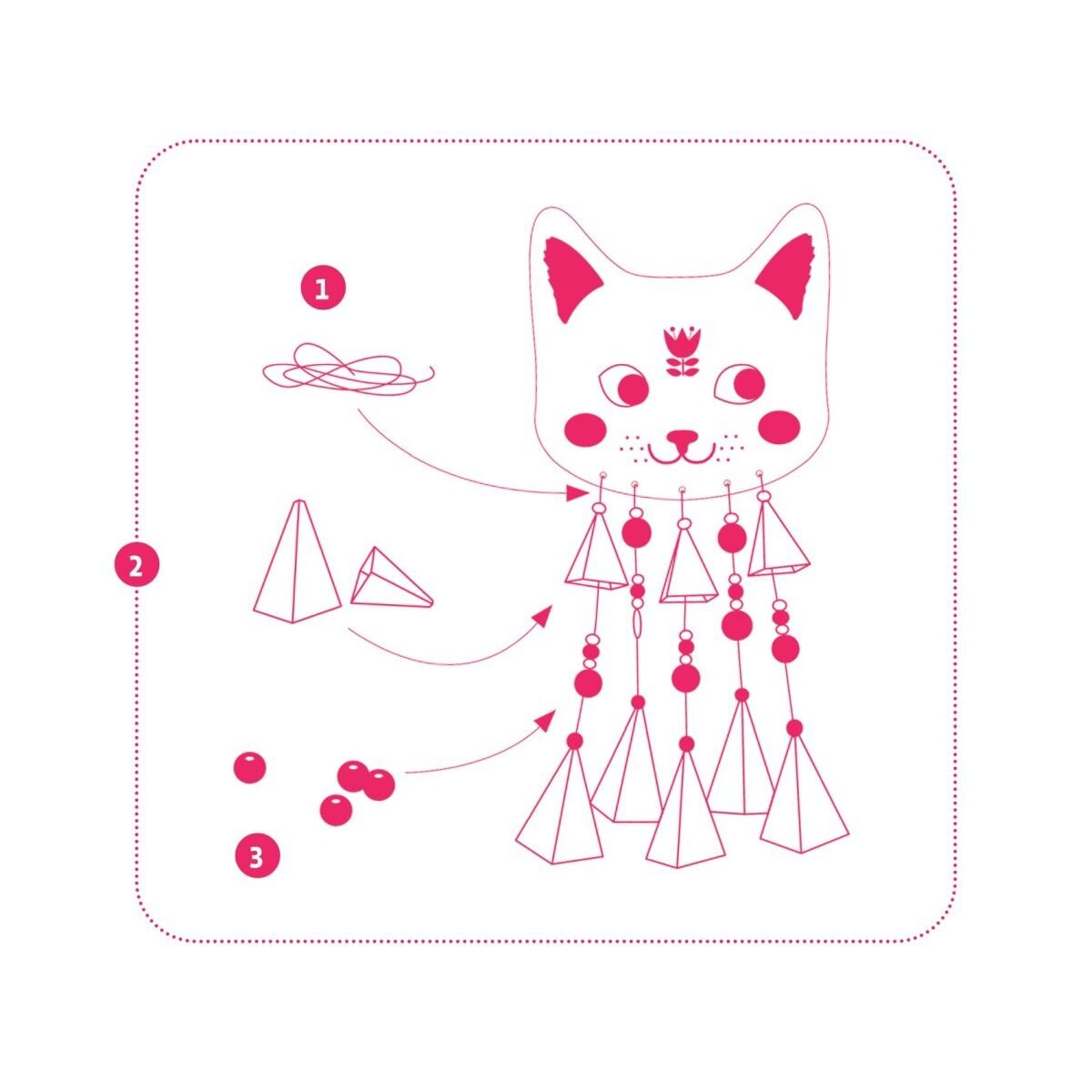 Djeco DIY: Windspiel Kitty