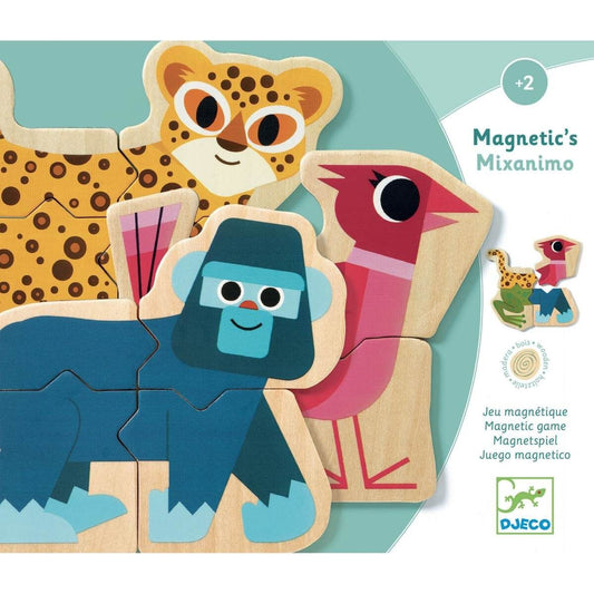Djeco Holz Magnete: Mixanimo, 24 Teile