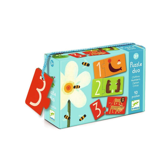 Djeco Lernspiel: Puzzle duo/trio: Zahlen