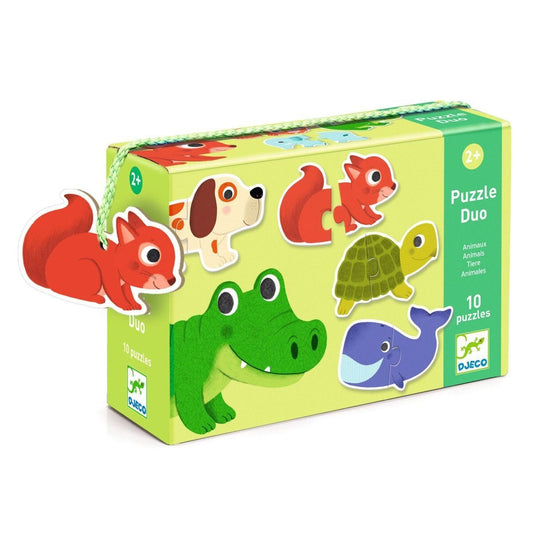 Djeco Lernspiele: Puzzle duo: Tiere, 20 Teile