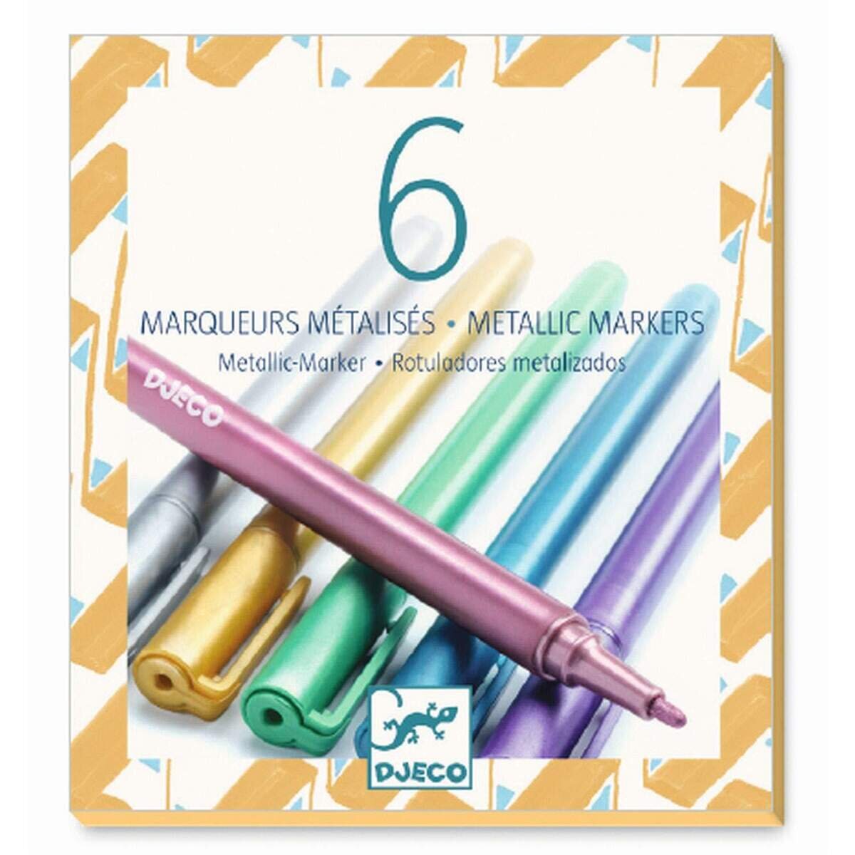 Djeco Metallic Marker Pens 6 Stück