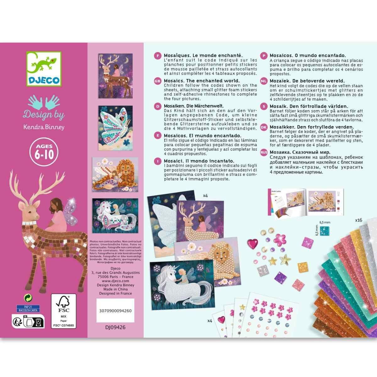 Djeco Mosaik Glitzer: Die verzauberte Welt