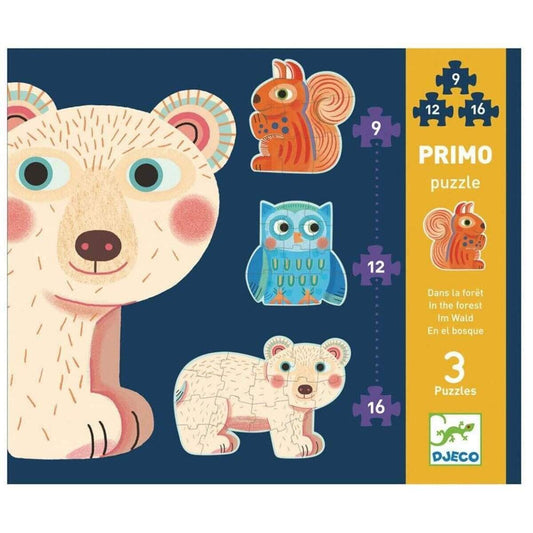 Djeco Puzzle: Im Wald - 9, 12, 16 Stk.