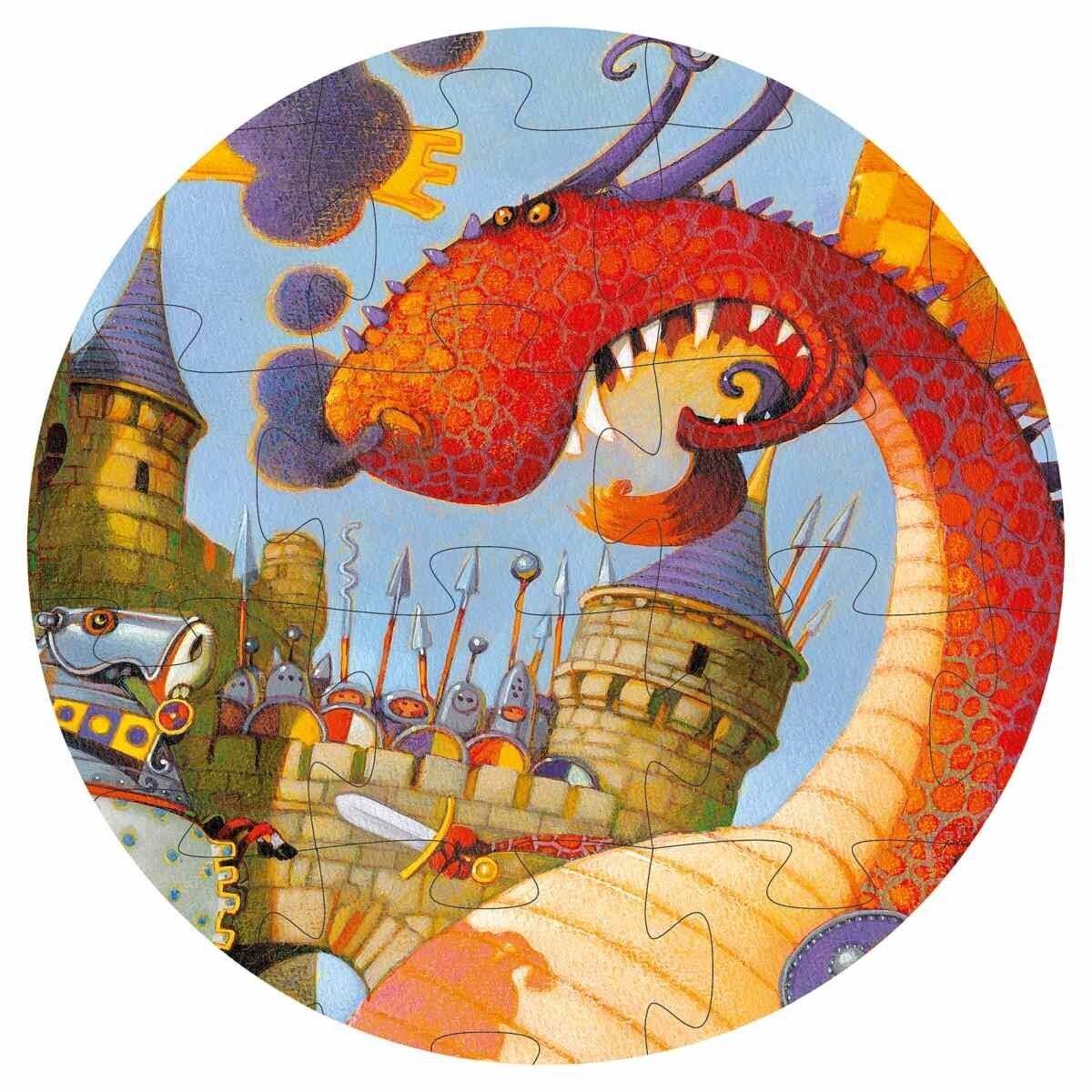 Djeco Puzzle: Vaillant und der Drache, 54 Teile