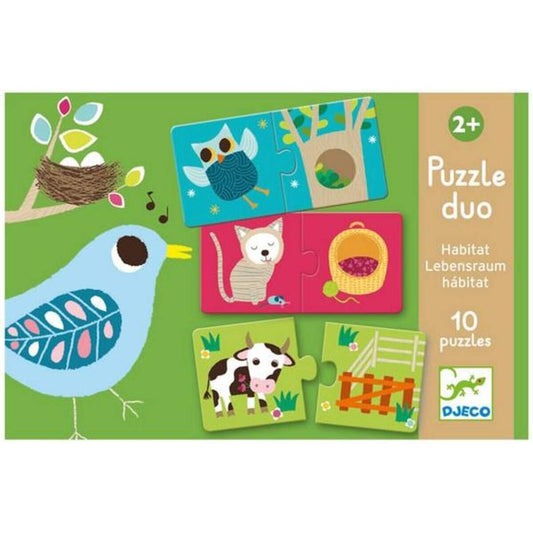 Djeco Lernspiel: Puzzle duo: Wo wohne ich ?