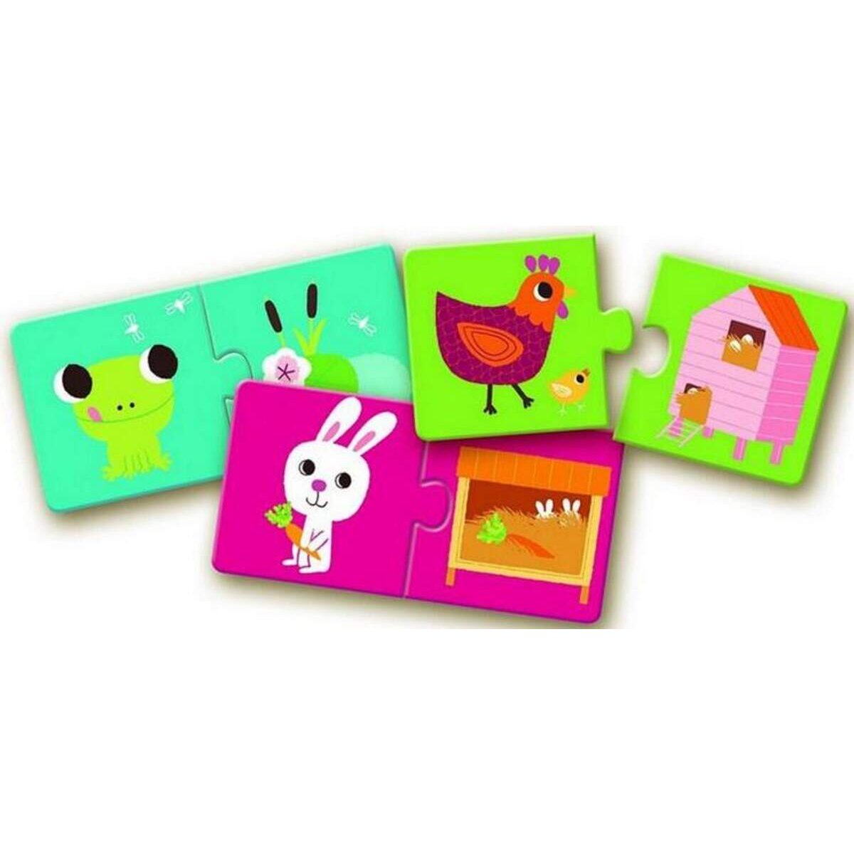 Djeco Lernspiel: Puzzle duo: Wo wohne ich ?