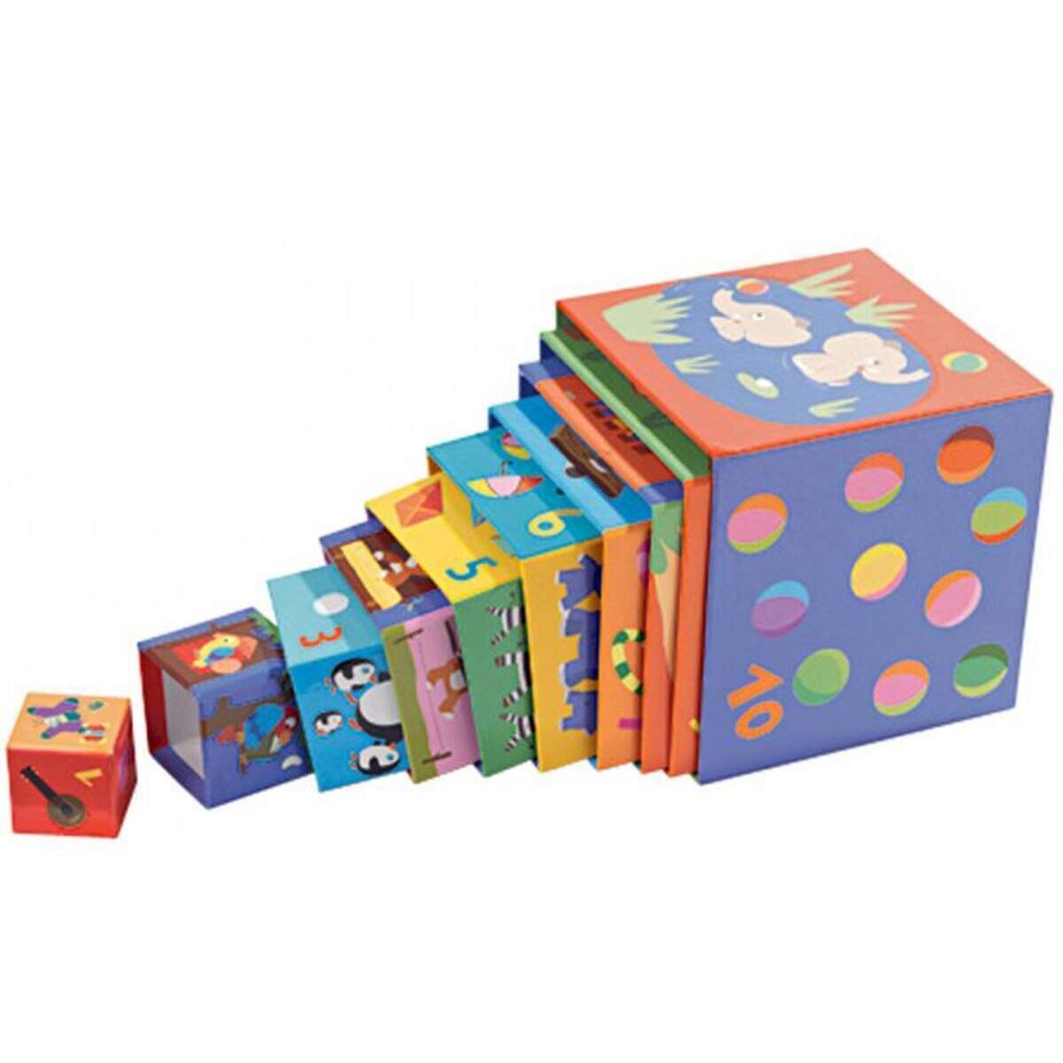 Djeco Stapelturm: 10 funny blocks