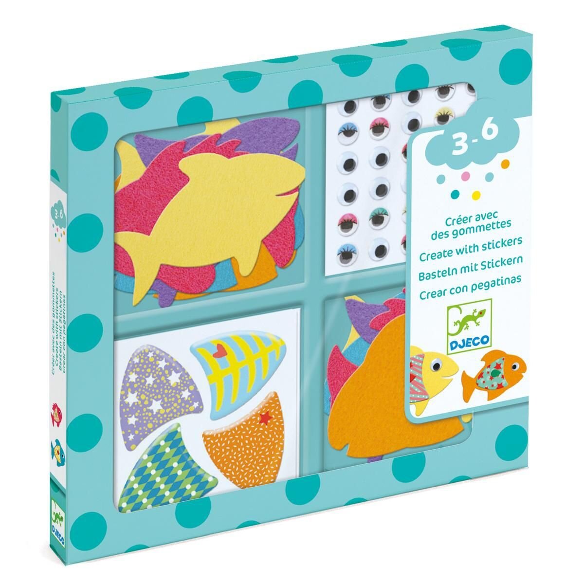 Djeco Sticker: Ich liebe Fische