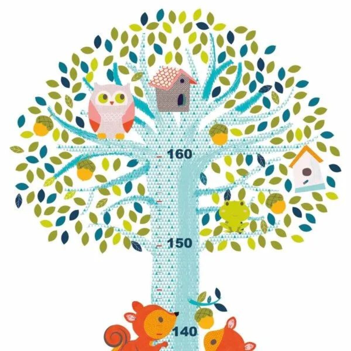 Djeco Wandsticker Messlatte: Waldfreunde