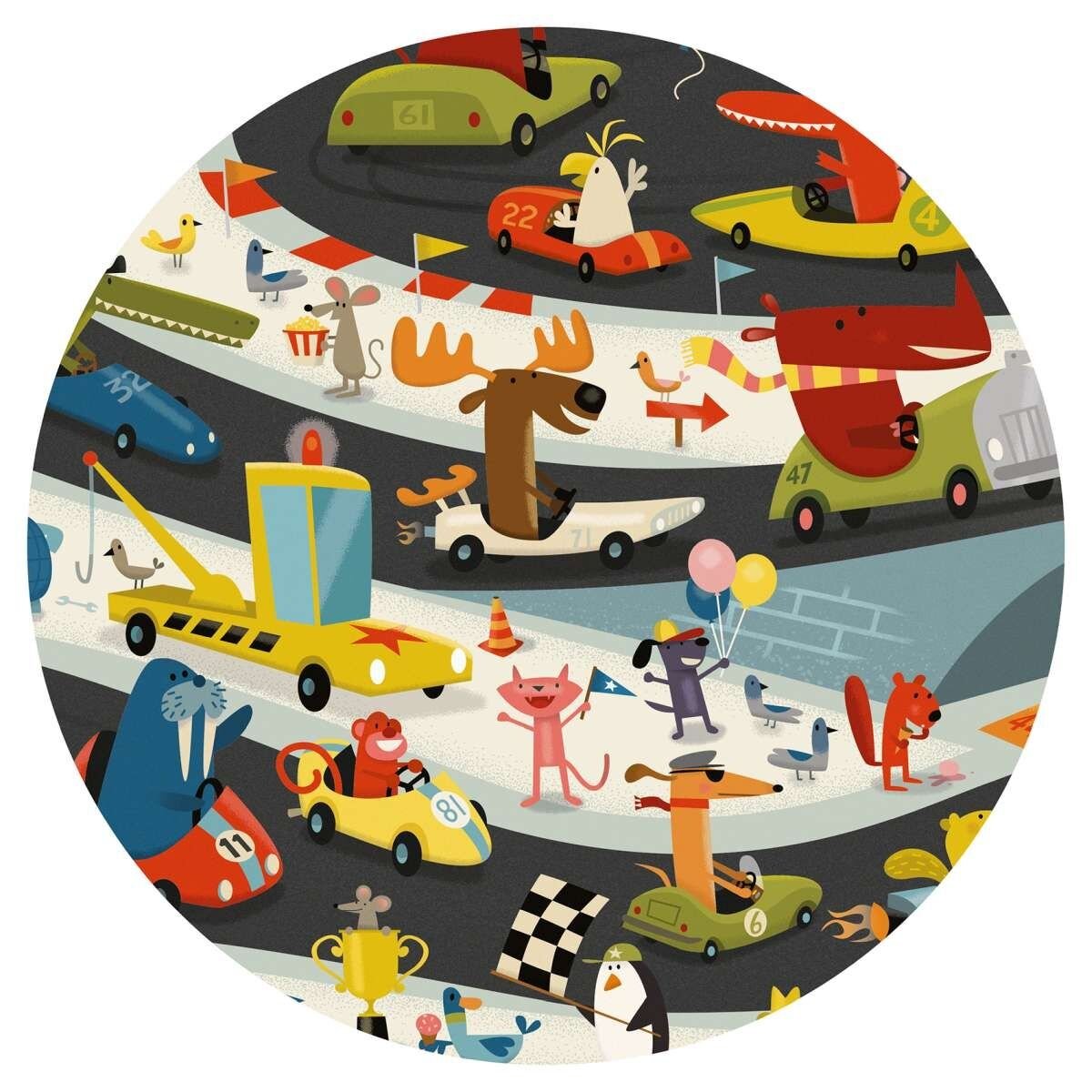 Djeco Wimmelpuzzle: Auto Ralley, 54 Teile
