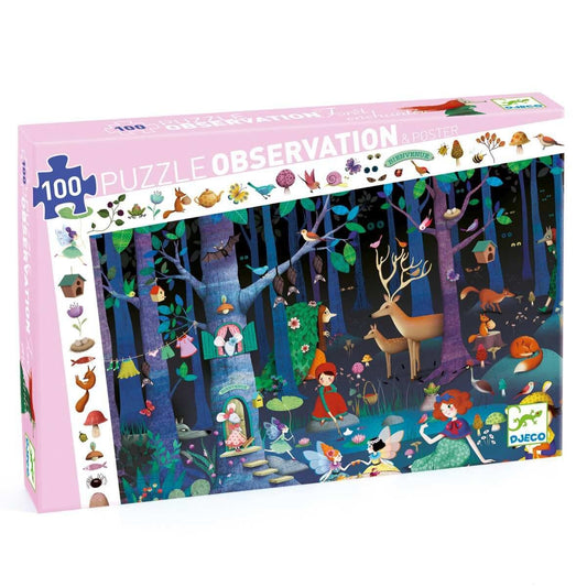Djeco Wimmelpuzzle: Der verwunschene Wald, 100 Teile