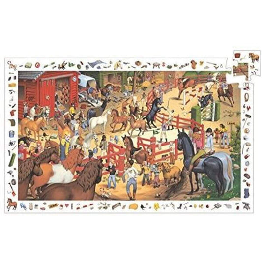 Djeco Wimmelpuzzle: Pferde - 200 Stk.