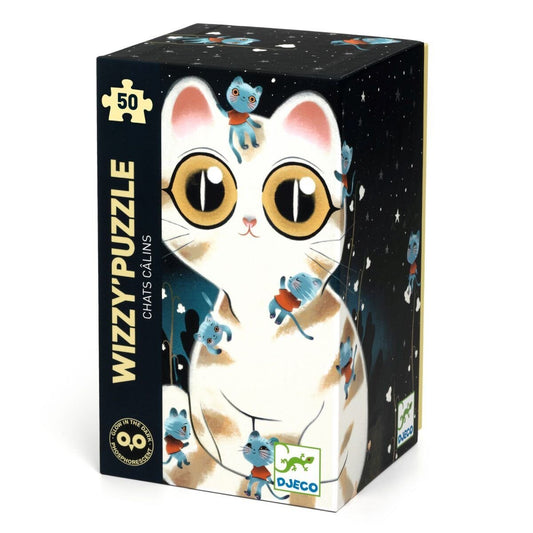 Djeco Wizzy’Puzzles: Katzen, 50 Teile