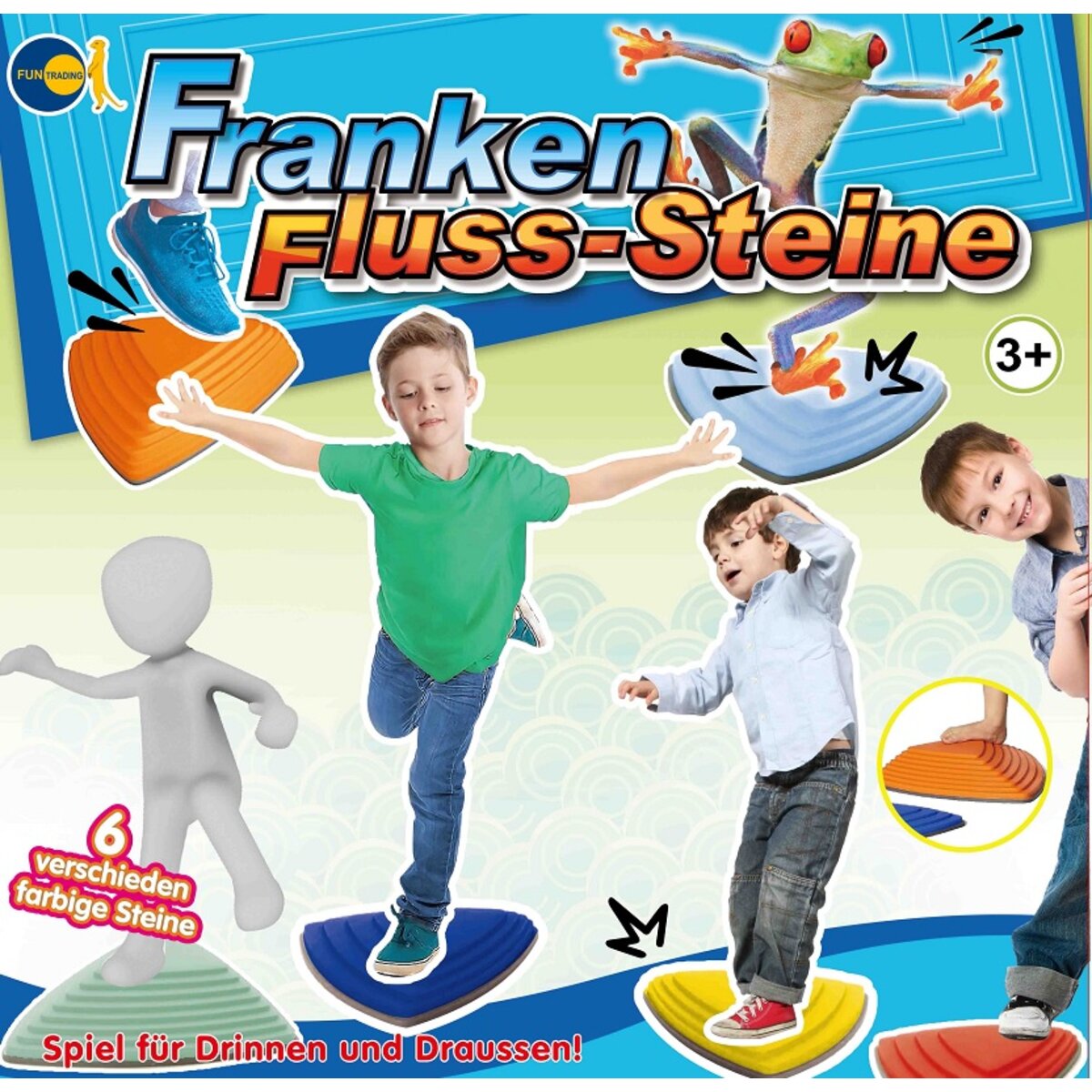 Fun Trading Franken Fluss-Steine zum Balancieren  Motorikspielzeug