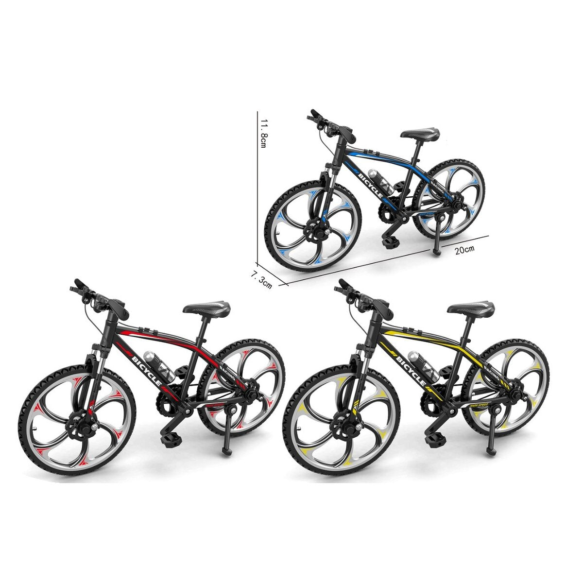 Fun Trading Mountain Bike Fahrrad Metall / Die Cast 1:8, 1 Stück, 3-fach sortiert