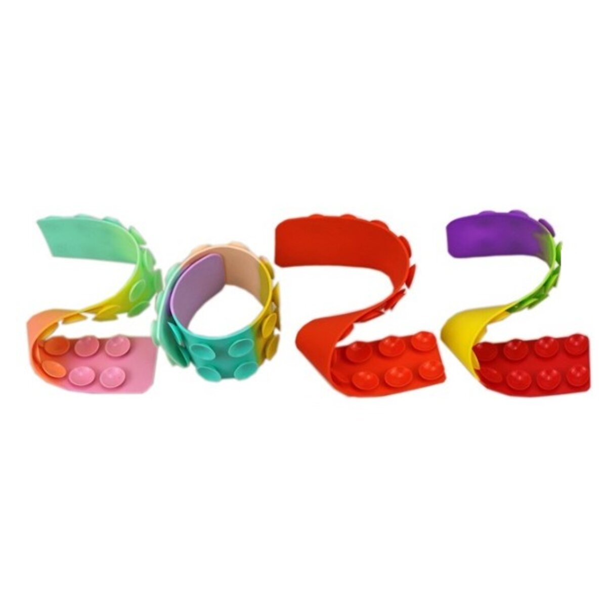 Fun Trading Noppi-Bands Silikon 2-er Set Noppenband, 1 Stück, 3-fach sortiert